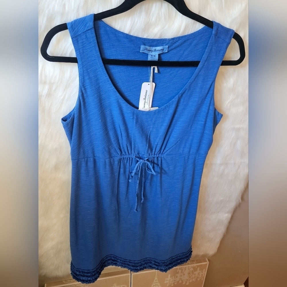 Tommy Bahama Arden Short Ruffle Dress (Cobalt Sea) - Picture 2 of 9